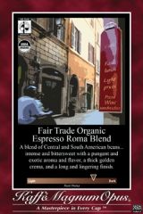 Fair Trade Organic Espresso Roma Blend Coffee